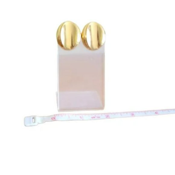 Christian Dior 80s Vintage Gold Clip On Earrings - Picture 5 of 6